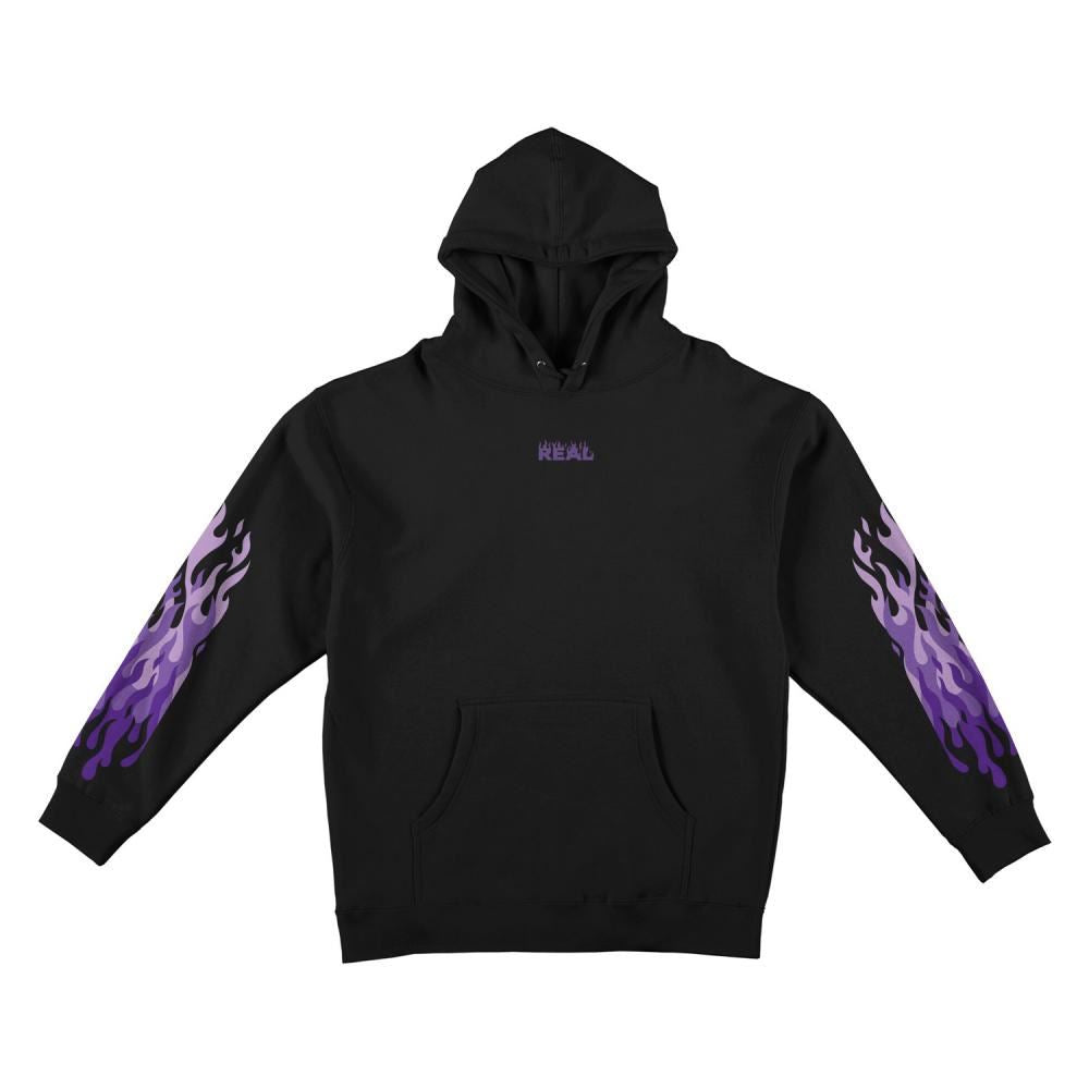 Real Hood Flames Sleeve - Black