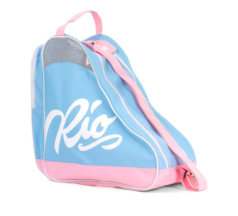 Rio Roller Script Quad Roller Skate Bag - Blue / Pink