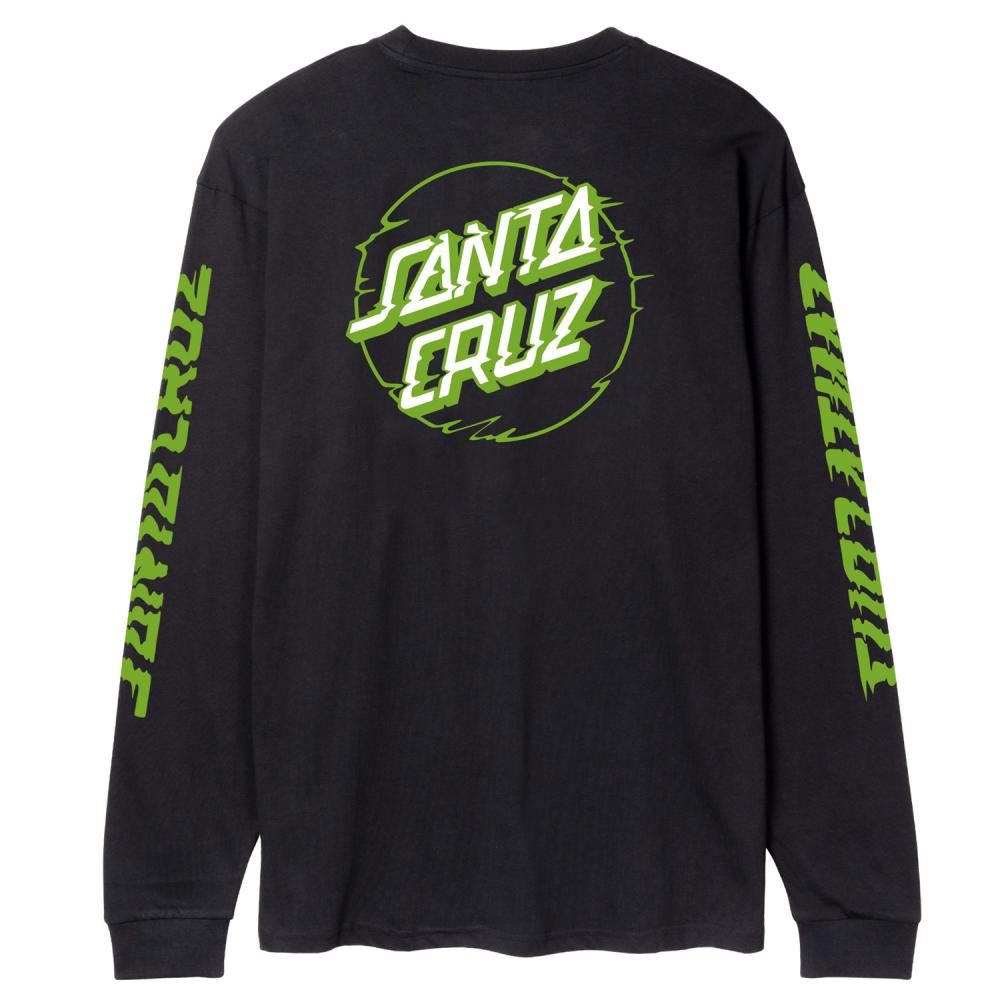 Santa Cruz Longsleeve T-Shirt Vivid Other Dot - Black - Skatewarehouse.co.uk