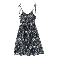 Santa Cruz Womens Dress Patchwork Dress - Black Patchwork