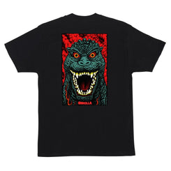 Santa Cruz T-Shirt Godzilla Destroyer Stripes - Black