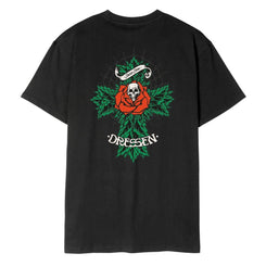 Santa Cruz T-Shirt Dressen Rose Cross 2 - Black