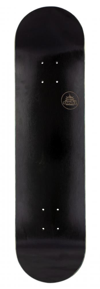 Sushi s Pagoda Stamp Black Skateboard Deck - 8.0"