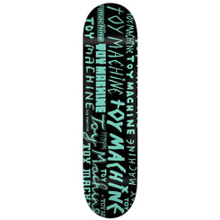 Toy Machine Word Mark Black Skateboard Deck - 8.25"