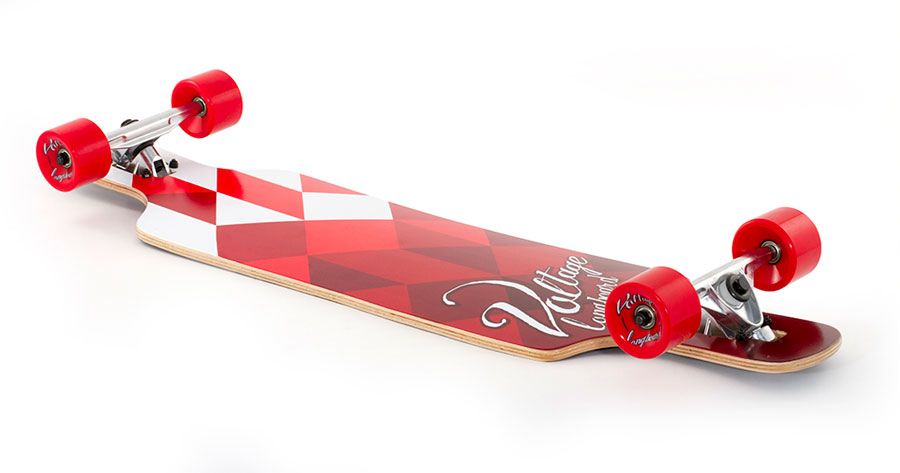 Voltage DT Red / Green Complete Longboard - 39.0"