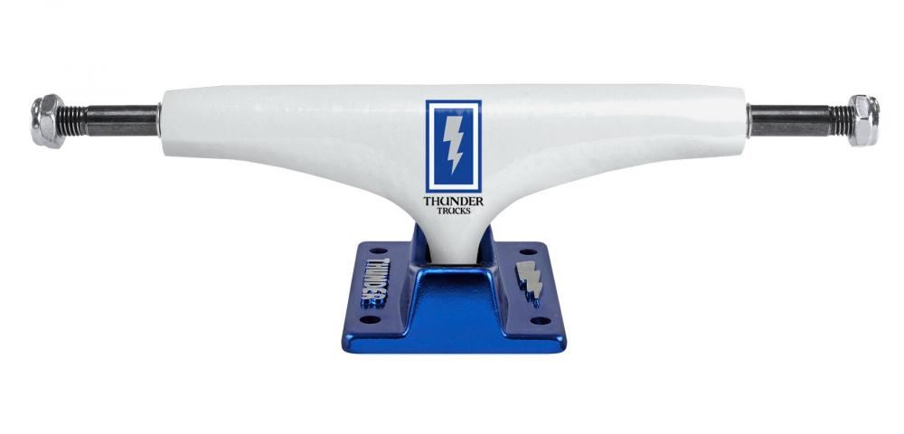 Thunder 148 Skateboard Trucks Boxed Bolt Hollow Lights White / Blue - 148