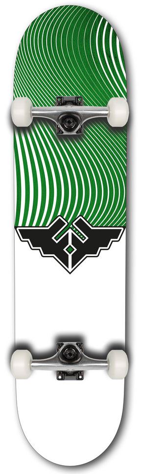 Fracture Wings V4 Green Complete Skateboard 7.75" - Skatewarehouse.co.uk