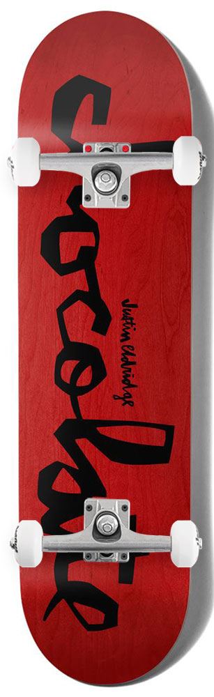 Chocolate Reflective Chunk Justin Eldridge x Venom Custom Complete Skateboard - 8.25"