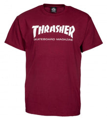 Thrasher T-Shirt Skate Mag - Maroon - Skatewarehouse.co.uk