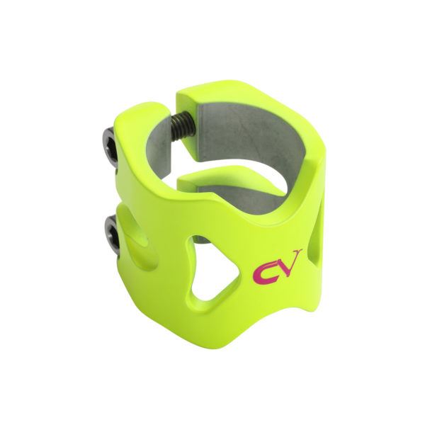 Claudius Vertesi Signature IHC Double Scooter Clamp Neo/Yellow - Skatewarehouse.co.uk