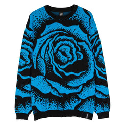 Santa Cruz Crew Dressen Big Rose Knit - Black / Blue Rose