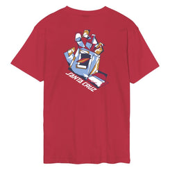 Santa Cruz T-Shirt Screaming Scratched Hand Strip - Soft Crimson