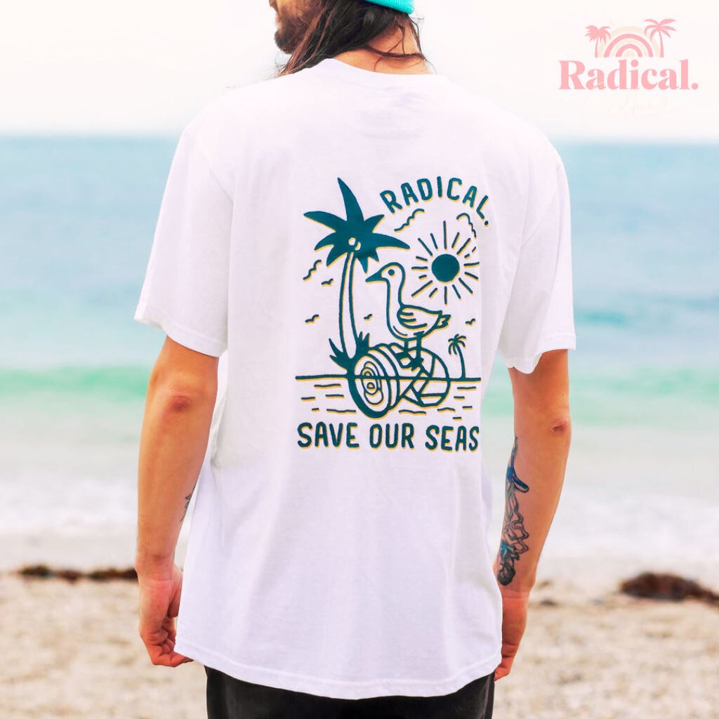 Radical. Save Our Seas T-shirt, Unisex - White