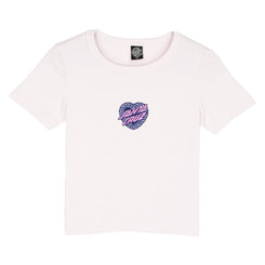 Santa Cruz Womens T-Shirt Heart Wreath Mini Front - Rose Quartz