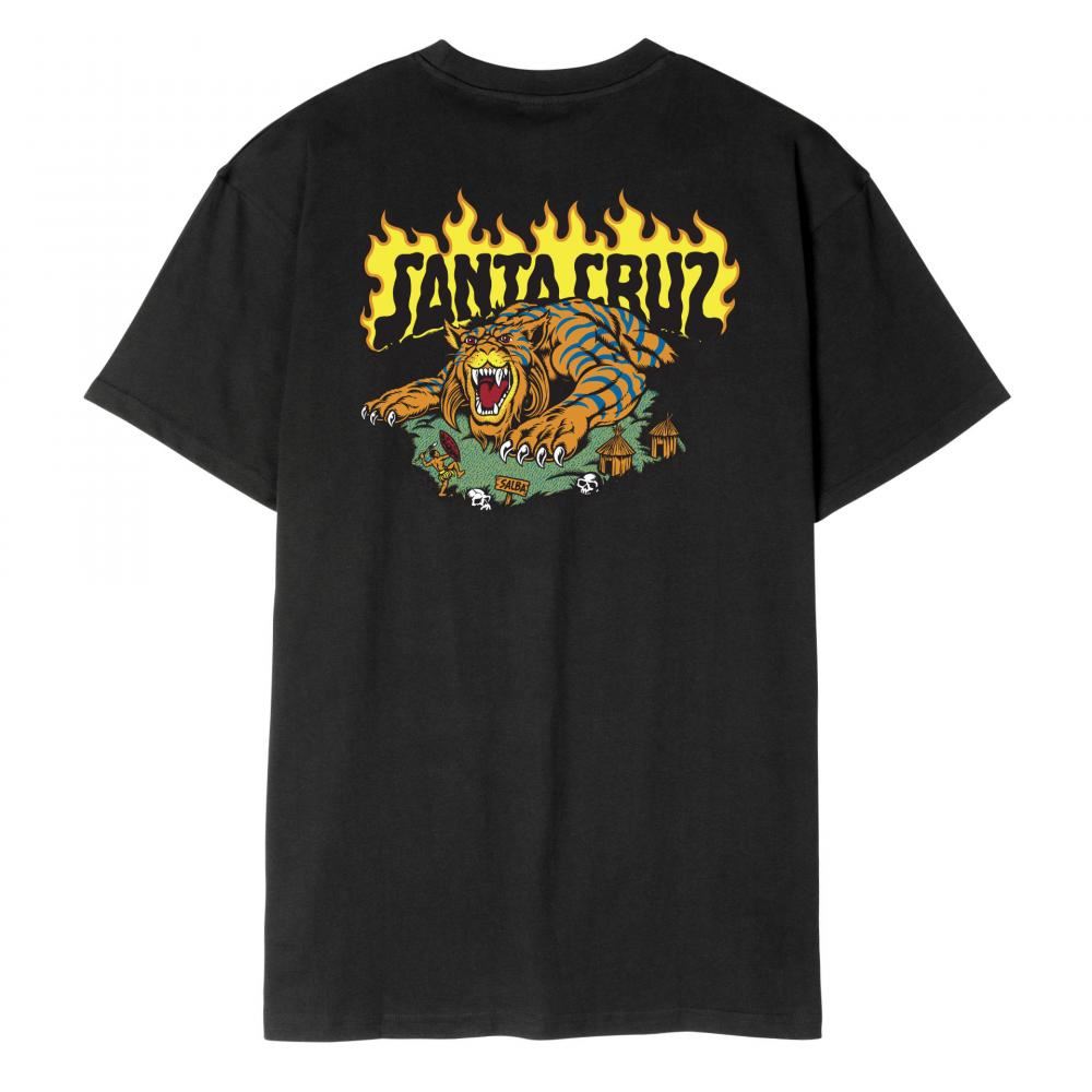 Santa Cruz T-Shirt Salba Tiger Redux - Black - Skatewarehouse.co.uk