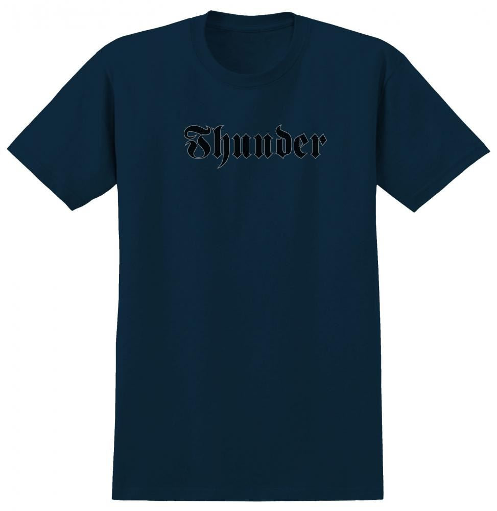 Thunder T-Shirt Script - True Navy / Black / Grey Print