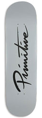 Primitive Nuevo Script Core Grey Skateboard Deck - 8.38"