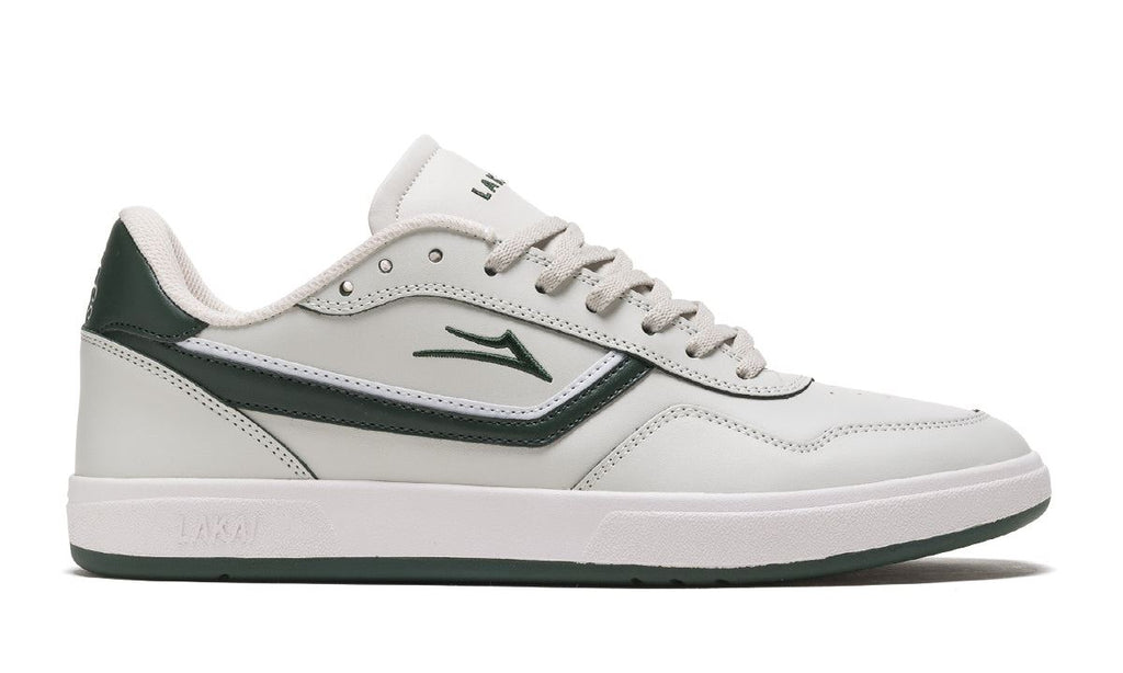 Lakai Terrace Leather Skate Shoes - Cream / Pine