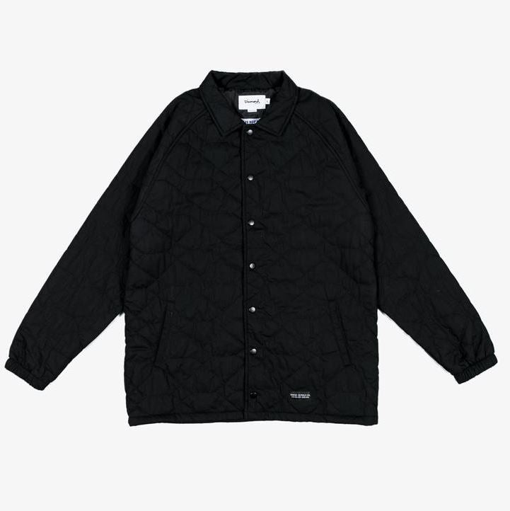 Diamond DMND Quilted Coaches Jacket Black