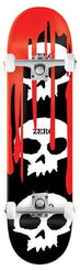 Zero Skateboard Skull Blood Black White Red x Venom Custom Complete Skateboard - 7.25"