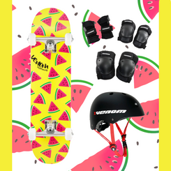 Venom Melons Junior Kids Complete Skateboard Bundle