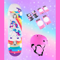 Venom Unicorn Kids Mini Junior Complete Skateboard Bundle