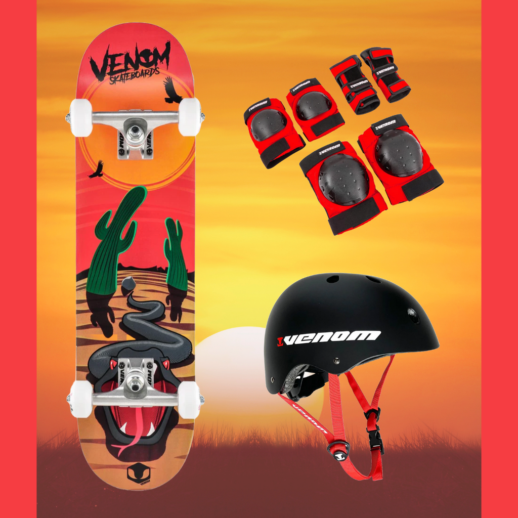 Venom Viper Kids Junior Complete Skateboard Bundle