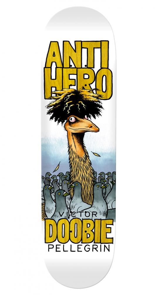 Anti Hero Pro Deck Victor Doobie Pellegrin Debut Skateboard Deck - 8.75" - Skatewarehouse.co.uk