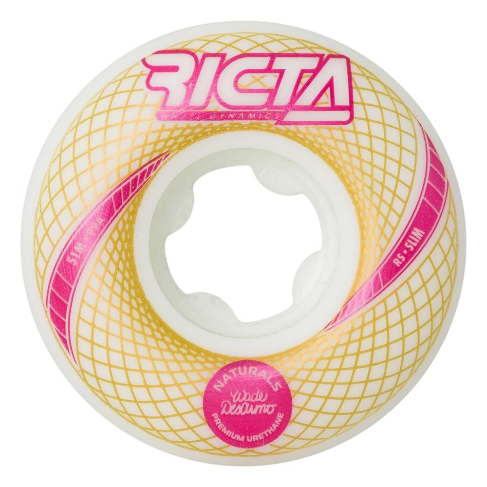 Ricta Skateboard Wheels Desarmo Vortex Nat Slim 99a - White - Skatewarehouse.co.uk