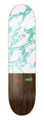 Verb Marble Dip  Logo Skateboard Deck White/Mint 8.25"