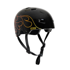 Bullet Graphic Helmet T35 Flame Youth - Gloss Black