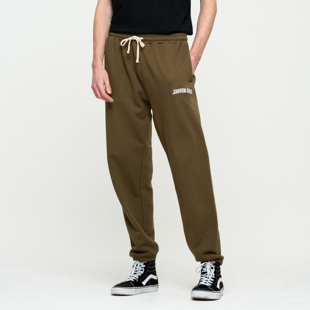 Santa Cruz Pant Arch Strip Sweatpant - Uniform Green - Skatewarehouse.co.uk