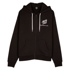 Santa Cruz Womens Zip Hood Singular Script Front Zip Hood - Ground Coffee