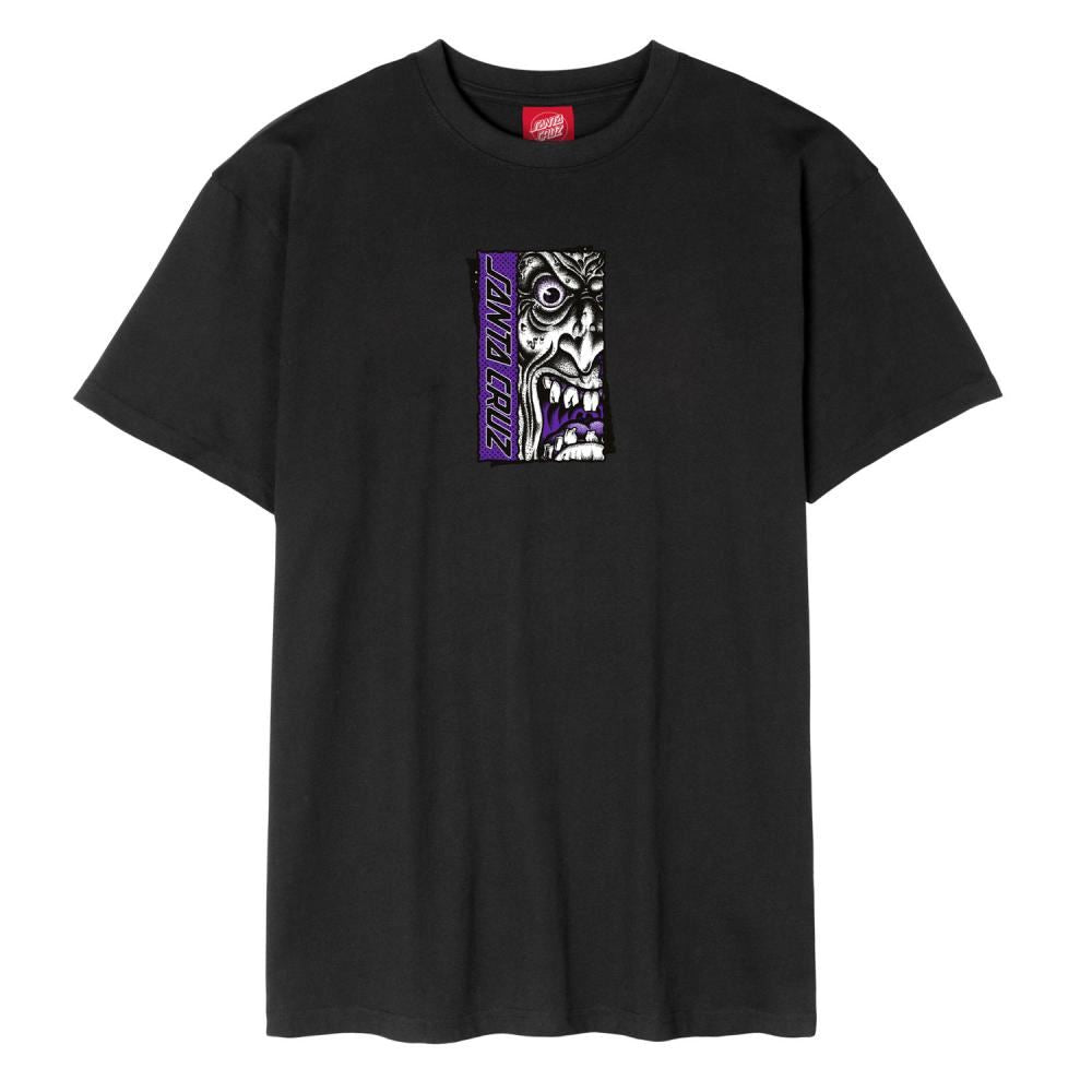 Santa Cruz T-Shirt Roskopp Rigid Face Front - Black - Skatewarehouse.co.uk