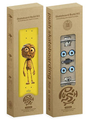 Push Plywood Guy FP In Yellow/Green Complete Skateboard - 7.25"