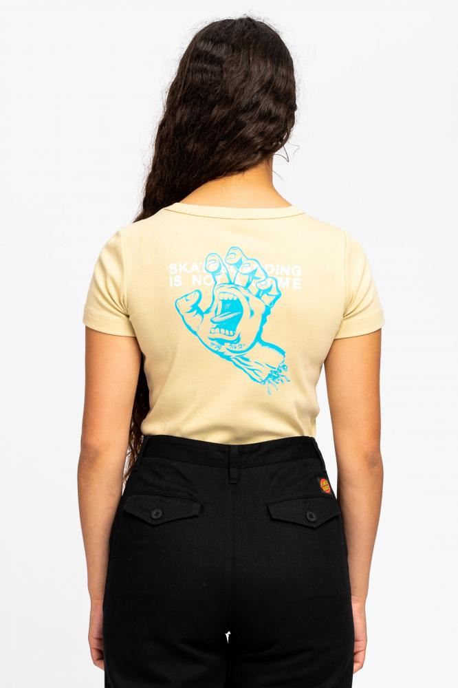 Santa Cruz Womens T-Shirt Crime Hand T-Shirt - Iced Coffee