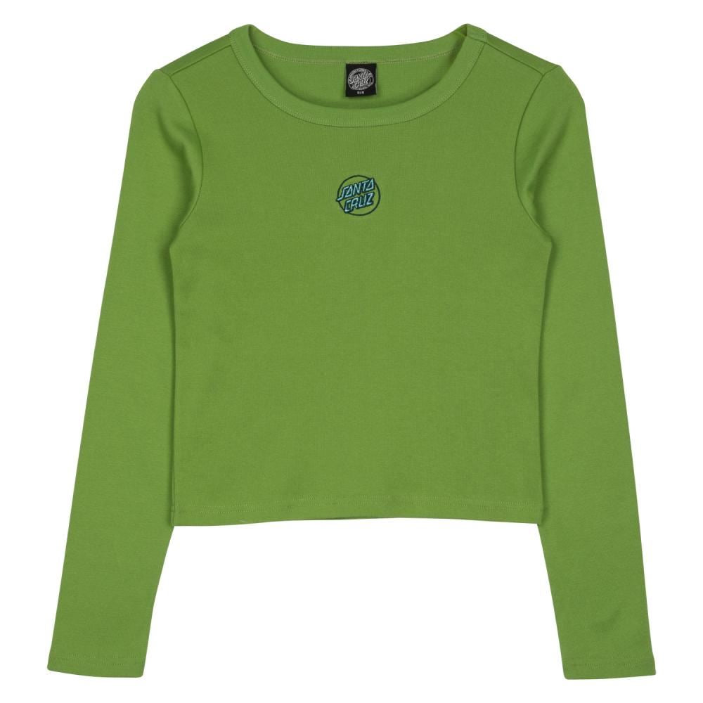 Santa Cruz Womens L/S T-Shirt Partial Dot Emb - Apple