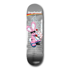 Thank You Torey Pudwill 'Keep Going' Silver Foil Skateboard Deck - 7.75"