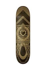 Blueprint Home Heart Skateboard Deck Black/Gold 8.125"