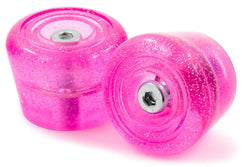 Rio Roller Quad Skate Stoppers - Pink Glitter