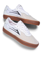 Lakai Essex Leather Skate Shoes - White / Gum