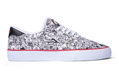 Lakai x Jay Howell Manchester Canvas Skate Shoes - White Print