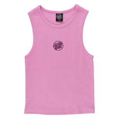 Santa Cruz Womens Vest Partial Dot Emb Tank - Fondant Pink