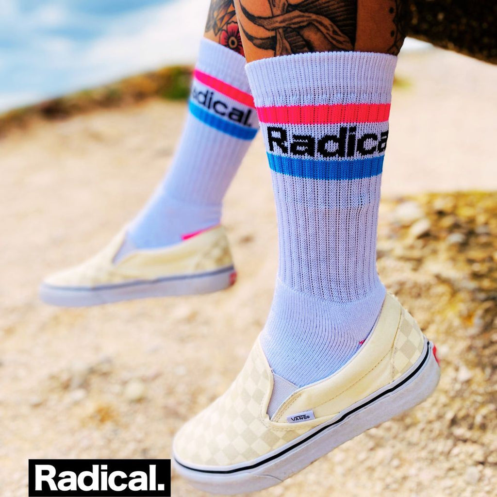 Radical. Rad Striped Socks - Blue/Pink - UK 4-8