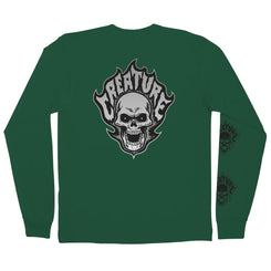 Creature L/S T-Shirt Bonehead Flame - Dark Green