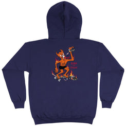 Thrasher Hoody Burn it Down - Navy - Skatewarehouse.co.uk