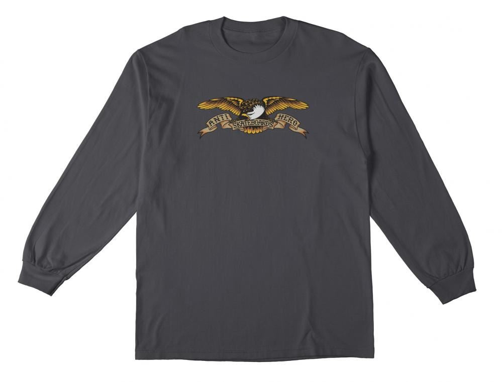 Antihero LS T-Shirt Eagle(Black Multi) - Charcoal / Black Multi