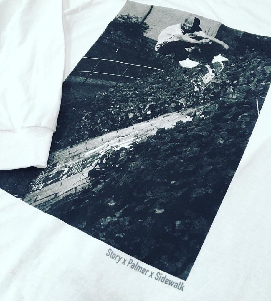 Story Palmer x Sidewalk Long Sleeve Tee White