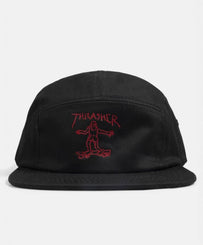 Thrasher Cap Gonz - Black/Red - Skatewarehouse.co.uk