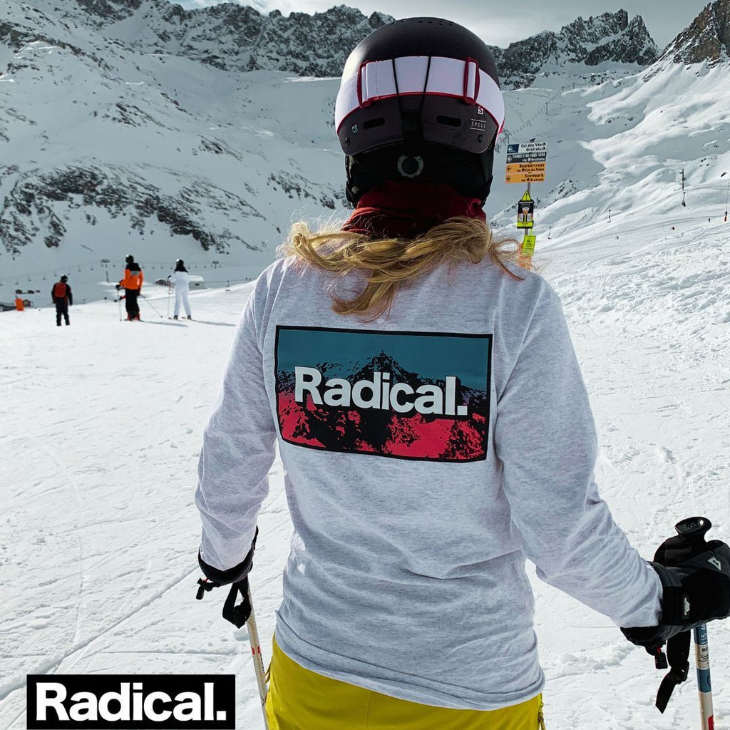 Radical. Mountains Are Calling Unisex Long Sleeve T-shirt - Heather Grey